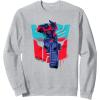 imageTransformers Optimus Prime 84 Graffiti Painted Wall Portrait SweatshirtHeather Grey