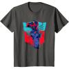 imageTransformers Optimus Prime 84 Graffiti Painted Wall Portrait TShirtAsphalt Grey