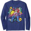imageTransformers Retro Optimus Prime 80s Print Long Sleeve TShirtNavy Blue