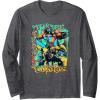 imageTransformers Rise of the Beasts Optimus ampamp Bee Graffiti Shot Long Sleeve TShirtDark Heather Grey