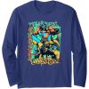 imageTransformers Rise of the Beasts Optimus ampamp Bee Graffiti Shot Long Sleeve TShirtNavy Blue