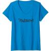 imageTransformers Starscream Urban Style Graffiti Text Logo VNeck TShirtSapphire Blue