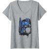 imageWomens Transformers Rise of The Beasts Optimus Dripping Retro Shot VNeck TShirtHeather Grey