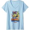 imageWomens Transformers Rise of the Beasts Primal Battle Graffiti Shot VNeck TShirtBaby Blue