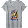 imageWomens Transformers Rise of the Beasts Primal Battle Graffiti Shot VNeck TShirtHeather Grey