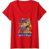 imageWomens Transformers Rise of the Beasts Primal Battle Graffiti Shot VNeck TShirtRed
