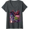 imageWomens Transformers War For Cybertron Autobot Panels VNeck TShirtDark Heather Grey