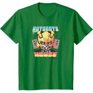 imageKids Transformers Rise of the Beasts Autobots In The House Retro TShirtKelly Green