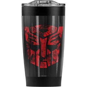 imageLogovision Transformers Tonal Autobot Stainless Steel Tumbler 20 oz Coffee Travel MugCup Vacuum Insulated ampamp Double Wall with Leakproof Sliding Lid  Great for Hot Drinks and Cold BeveragesBlack