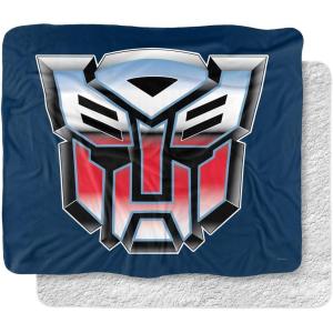 imageTransformers Autobot Airbrush Logo Silky Touch Sherpa Back Super Soft Throw Blanket