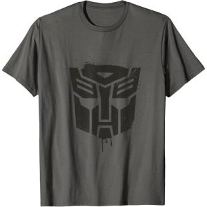 imageTransformers Autobots Dripping Paint Logo Silhouette TShirtAsphalt Grey