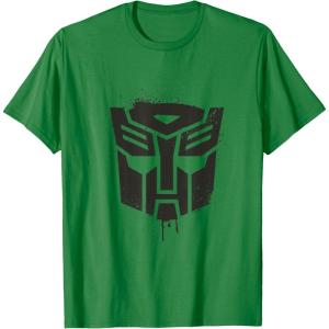 imageTransformers Autobots Dripping Paint Logo Silhouette TShirtKelly Green