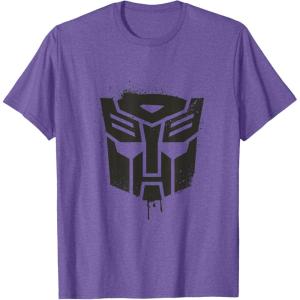 imageTransformers Autobots Dripping Paint Logo Silhouette TShirtPurple Heather
