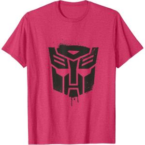imageTransformers Autobots Dripping Paint Logo Silhouette TShirtRed Heather