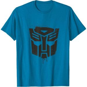 imageTransformers Autobots Dripping Paint Logo Silhouette TShirtSapphire Blue
