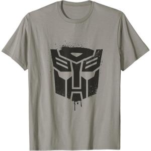 imageTransformers Autobots Dripping Paint Logo Silhouette TShirtSlate Grey