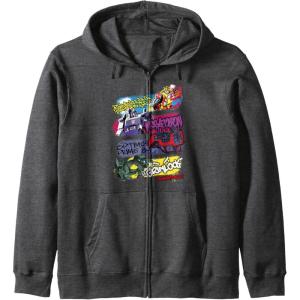 imageTransformers Classic Characters Graffiti Panels Mashup Zip HoodieDark Heather Grey