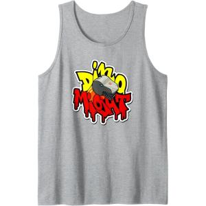 imageTransformers Dino Might Grimlock Dripping Graffiti Logo Tank TopHeather Grey