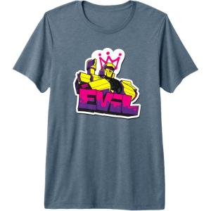 imageTransformers Evil Megatron Neon Graffiti Retro Portrait Premium TShirtSlate Grey