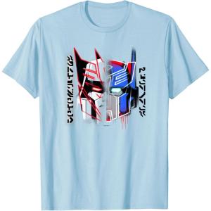 imageTransformers Good Vs Evil Split Face Graffiti Retro Poster TShirtBaby Blue