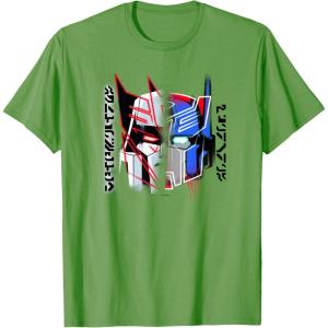 imageTransformers Good Vs Evil Split Face Graffiti Retro Poster TShirtGrass Green