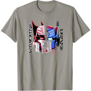 imageTransformers Good Vs Evil Split Face Graffiti Retro Poster TShirtSlate Grey