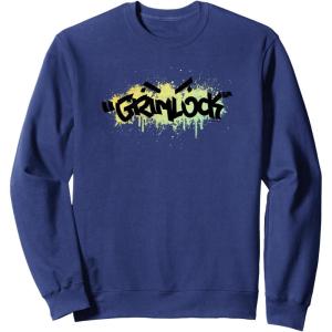 imageTransformers Grimlock Urban Style Graffiti Text Logo SweatshirtNavy Blue