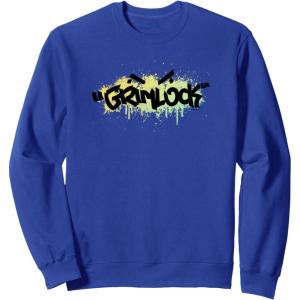 imageTransformers Grimlock Urban Style Graffiti Text Logo SweatshirtRoyal Blue