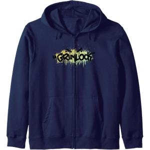 imageTransformers Grimlock Urban Style Graffiti Text Logo Zip HoodieNavy Blue