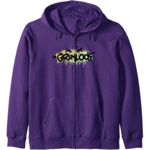 imageTransformers Grimlock Urban Style Graffiti Text Logo Zip HoodiePurple