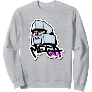 imageTransformers Megatron Urban Style Head Portrait SweatshirtHeather Grey