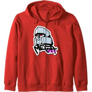 imageTransformers Megatron Urban Style Head Portrait Zip HoodieRed