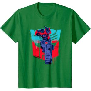 imageTransformers Optimus Prime 84 Graffiti Painted Wall Portrait TShirtKelly Green