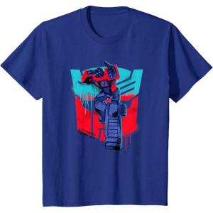 imageTransformers Optimus Prime 84 Graffiti Painted Wall Portrait TShirtRoyal Blue
