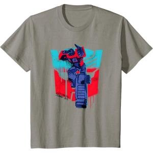 imageTransformers Optimus Prime 84 Graffiti Painted Wall Portrait TShirtSlate Grey