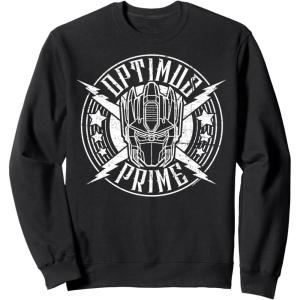 imageTransformers Optimus Prime Vintage Rock Lightning Logo SweatshirtBlack