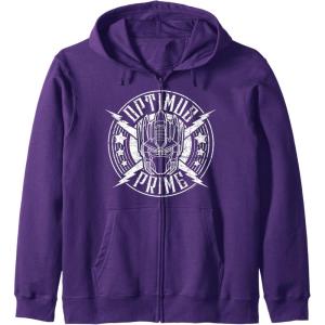 imageTransformers Optimus Prime Vintage Rock Lightning Logo Zip HoodiePurple