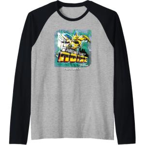 imageTransformers Rise of the Beasts Bring The Noise Bee Art Raglan Baseball TeeBlackAthletic Heather