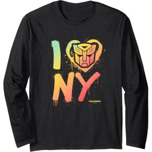 imageTransformers Rise of the Beasts I Heart NY Retro Graffiti Long Sleeve TShirtBlack