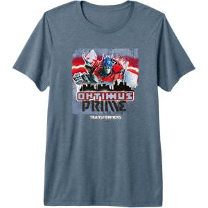 imageTransformers Rise of the Beasts Optimus Distressed Shot Premium TShirtSlate Grey