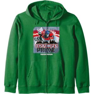 imageTransformers Rise of the Beasts Optimus Distressed Shot Zip HoodieDark Green