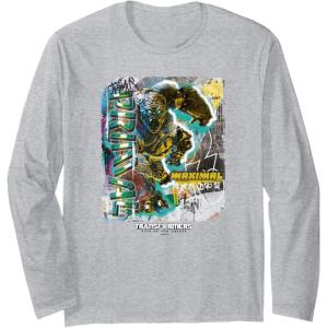 imageTransformers Rise of the Beasts Optimus Primal Street Art Long Sleeve TShirtHeather Grey