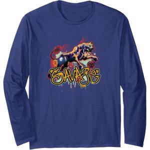 imageTransformers Rise of the Beasts Savage Cheetor Graffiti Long Sleeve TShirtNavy Blue