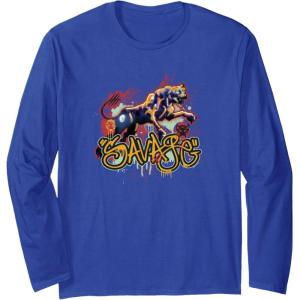 imageTransformers Rise of the Beasts Savage Cheetor Graffiti Long Sleeve TShirtRoyal Blue