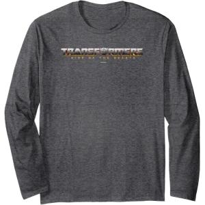 imageTransformers Rise of the Beasts Shaded Movie Logo Long Sleeve TShirtDark Heather Grey