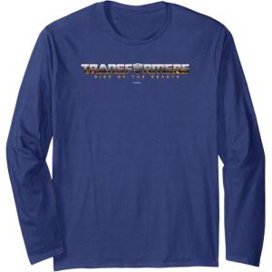 imageTransformers Rise of the Beasts Shaded Movie Logo Long Sleeve TShirtNavy Blue