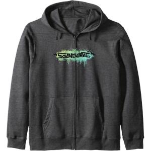 imageTransformers Soundwave Urban Style Graffiti Text Logo Zip HoodieDark Heather Grey