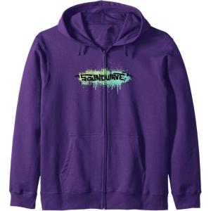 imageTransformers Soundwave Urban Style Graffiti Text Logo Zip HoodiePurple
