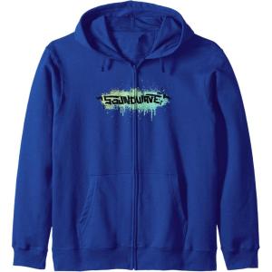 imageTransformers Soundwave Urban Style Graffiti Text Logo Zip HoodieRoyal Blue