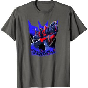 imageTransformers Starscream Graffiti Painted Wall Portrait TShirtAsphalt Grey